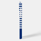 Nautische Streifen+Schiffe Rad blau+weiß Case-Mate iPhone Hülle (Rückseite / Links)