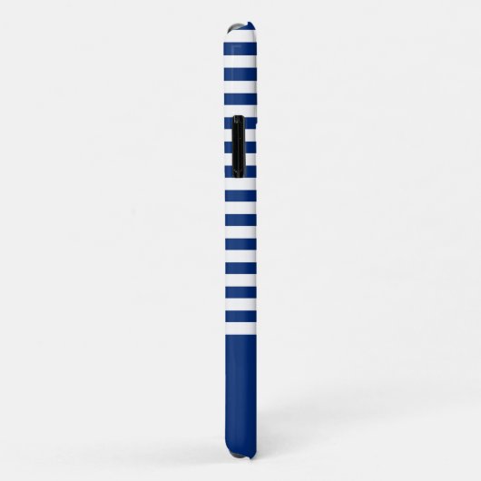 Nautische Streifen+Schiffe Rad blau+weiß Case-Mate iPhone Hülle (Hinten/Rechts)