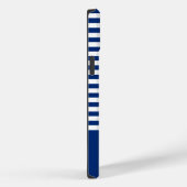 Nautische Streifen+Schiffe Rad blau+weiß Case-Mate iPhone Hülle (Rückseite / Rechts)