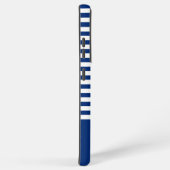 Nautische Streifen+Schiffe Rad blau+weiß Samsung Galaxy Hülle (Rechte Seite)