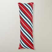 Nautische Streifen Seitenschläferkissen (Vorderseite Vertikal)