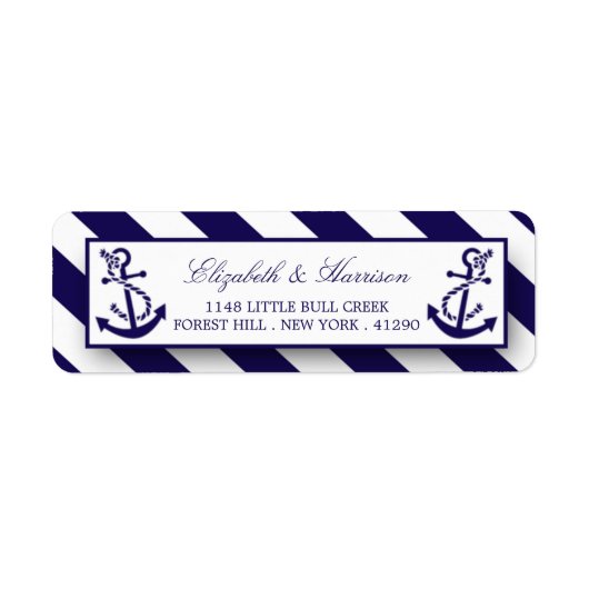 Nautische Streifen und Hochzeit des Navy Blue Anch (Vorne)