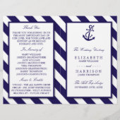 Nautische Streifen und Hochzeit des Navy Blue Anch (Vorderseite)