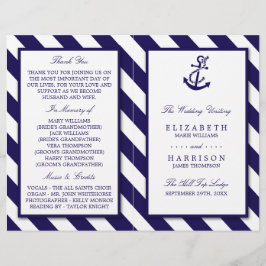 Nautische Streifen und Hochzeit des Navy Blue Anch