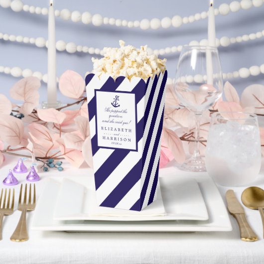 Nautische Streifen und Hochzeit des Navy Blue Anch Geschenkschachtel (Hochzeit)