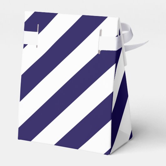 Nautische Streifen und Hochzeit des Navy Blue Anch Geschenkschachtel (Rückseite)