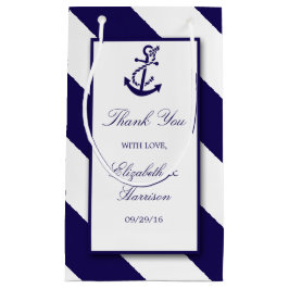 Nautische Streifen und Hochzeit des Navy Blue Anch Kleine Geschenktüte