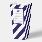 Nautische Streifen und Hochzeit eines blauen Schif Geschenkschachtel (Vorderseite)
