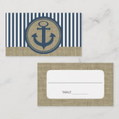 Nautische Streifen und Verankerungskarten Platzkarte (Vorne/Hinten)