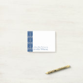 Nautische Strick-Muster| Name hinzufügen Post-it Klebezettel (Auf Schreibtisch)