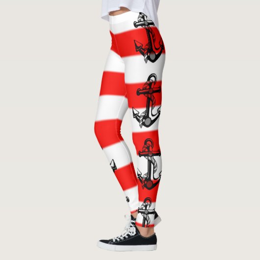 Nautische Strickanker-Leggings Leggings (Links)