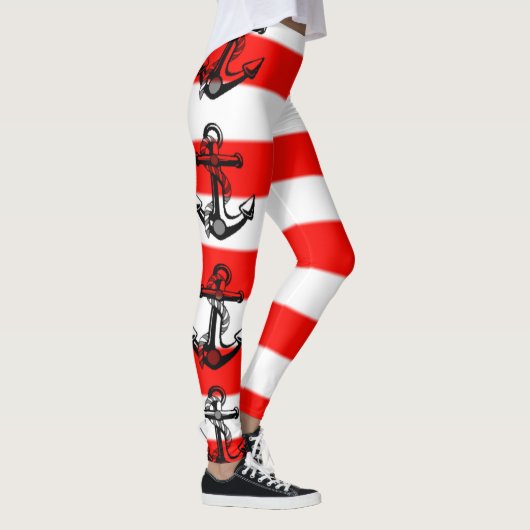 Nautische Strickanker-Leggings Leggings (Rechts)