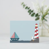 Nautische Szene Postkarte (Stehend Vorderseite)