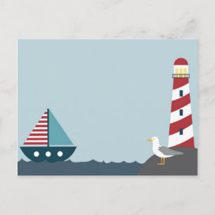 Nautische Szene Postkarte