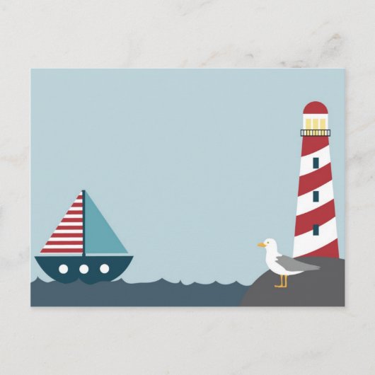 Nautische Szene Postkarte (Vorderseite)