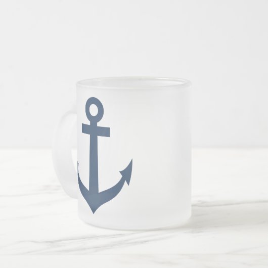 Nautische Tasse mit Schiffsanker-Symbol (Vorderseite Links)
