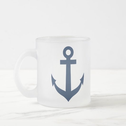Nautische Tasse mit Schiffsanker-Symbol (Links)