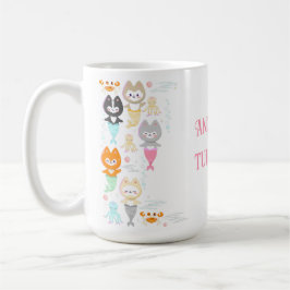 Nautische Tasse zum Geburtstag mit Meerjungfrauen