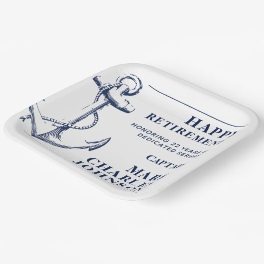 Nautische Teller für Anker und Seeschifffahrt (Gewinkelt)