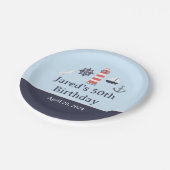 Nautische Teller zum Geburtstag von Erwachsenen od (Schrägansicht)