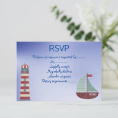 NAUTISCHE THEMA BLAU HINTERGRUNDUAWG EINLADUNG (Stehend Vorderseite)