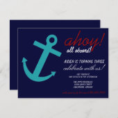 Nautische Themed Party Einladung (Vorne/Hinten)