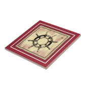 Nautische Themed Red Keramik Tile Fliese (Seite)