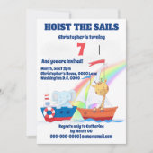 Nautische Tiere Segelschiffe JEDES ALTER Kinder Pa Einladung (Vorderseite)