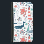 Nautische Tiere und Symbole Geldbeutel Hülle Für Das Samsung Galaxy S5<br><div class="desc">Niedliche nautische Assorted Tiere und nautische Symbole einfache Abbildung über anpassbare weiße Hintergrundfarbe.</div>