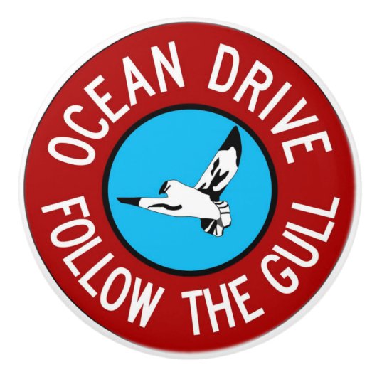 Nautische Türhülle/Drehknopf Keramikknauf (Vorderseite)