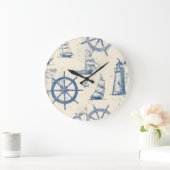 Nautische Uhr mit Ankern- und Schiffsraddesign (Zuhause)