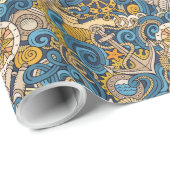 Nautische Umschlagpapier Geschenkpapier (Rolleneckpunkt)