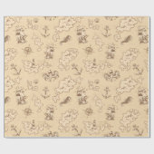 Nautische Umschlagpapier Geschenkpapier (Flach)