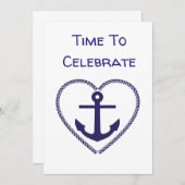 **NAUTISCHE UND SEESTYLE** JEGLICHE PARTY EINLADUN EINLADUNG (Vorne/Hinten)