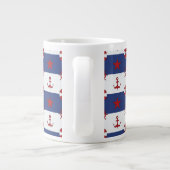 Nautische US Flagge Jumbo-Tasse (Rückseite)