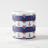 Nautische US Flagge Jumbo-Tasse (Vorderseite)