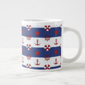 Nautische US Flagge Jumbo-Tasse (Rechts)