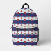 Nautische US Flagge-Muster Bedruckter Rucksack (Vorderseite)