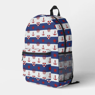 Nautische US Flagge-Muster Bedruckter Rucksack