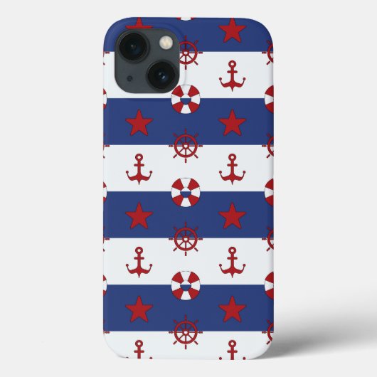 Nautische US Flagge-Muster Case-Mate iPhone Hülle (Rückseite)