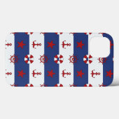 Nautische US Flagge-Muster Case-Mate iPhone Hülle (Rückseite (Horizontal))