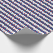 Nautische US Flagge-Muster Geschenkpapier (Ecke)