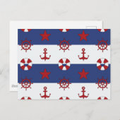 Nautische US Flagge-Muster Postkarte (Vorne/Hinten)