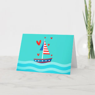 Nautische Valentinstage Feiertagskarte