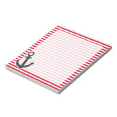 Nautische Verankerung; Cadmium-rote Streifen; Stre Notizblock (Rotiert)