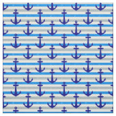 Nautische Verankerung mit blauen Streifen Stoff (Muster)