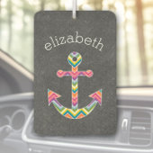 Nautische Verankerung mit leuchtendem Zickzack Mus Autolufterfrischer