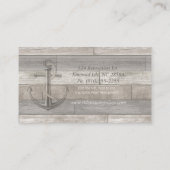 Nautische Verankerung mit Seil Visitenkarte (Rückseite)