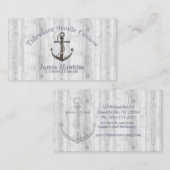 Nautische Verankerung mit Seil Visitenkarte (Vorne/Hinten)