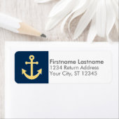 Nautische Verankerung mit Zickzack Navy-Yellow-Mus (Insitu)